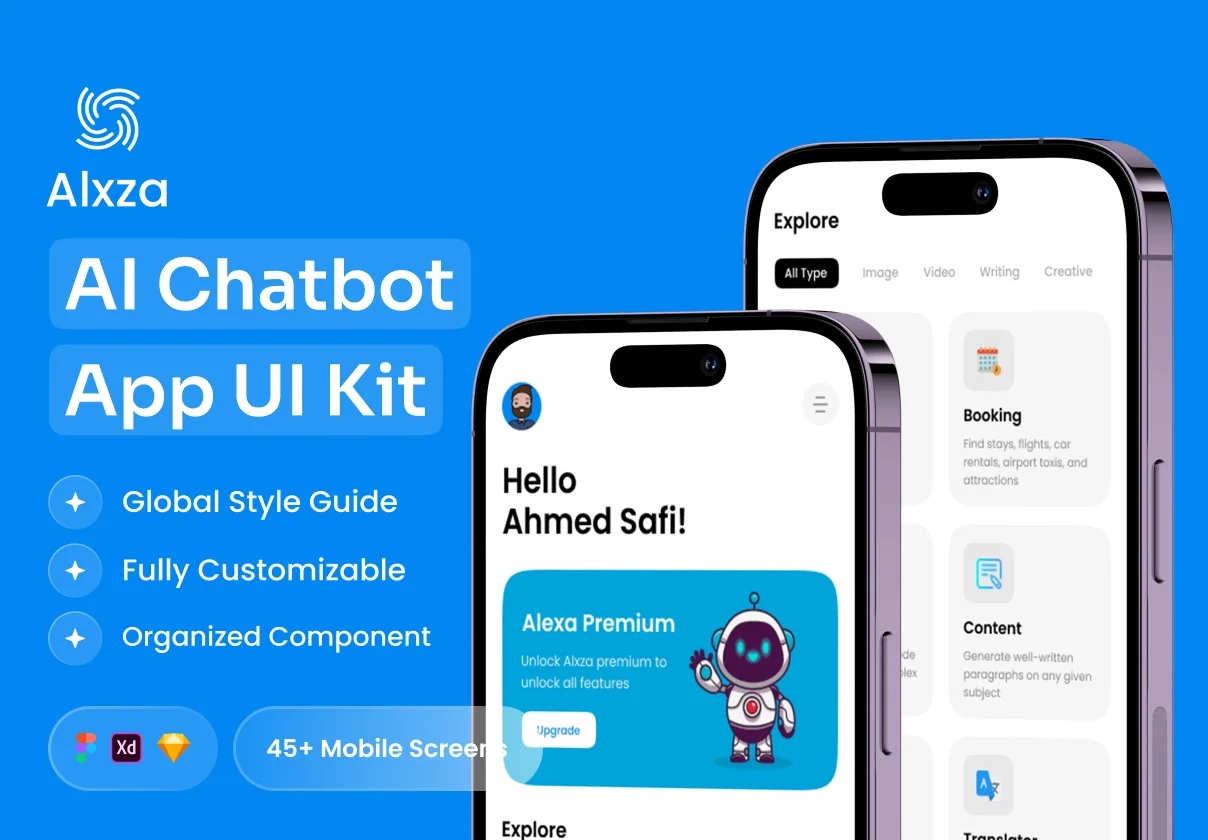 Alxza - AI Chatbot App UI Kit