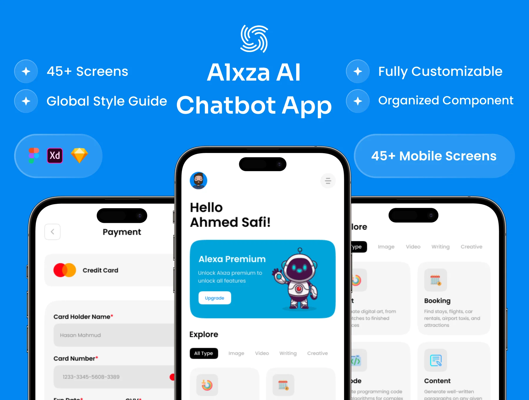 Alxza - AI Chatbot App UI Kit