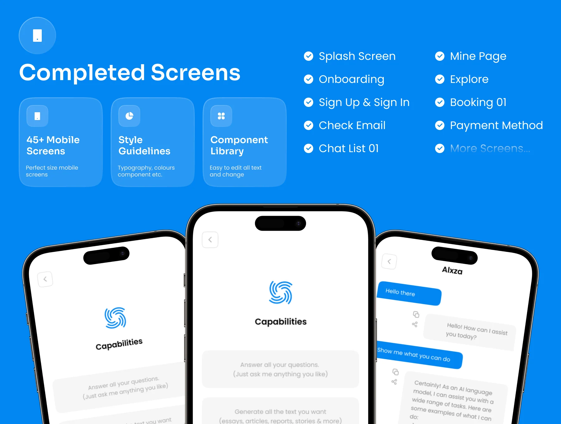 Alxza - AI Chatbot App UI Kit 2