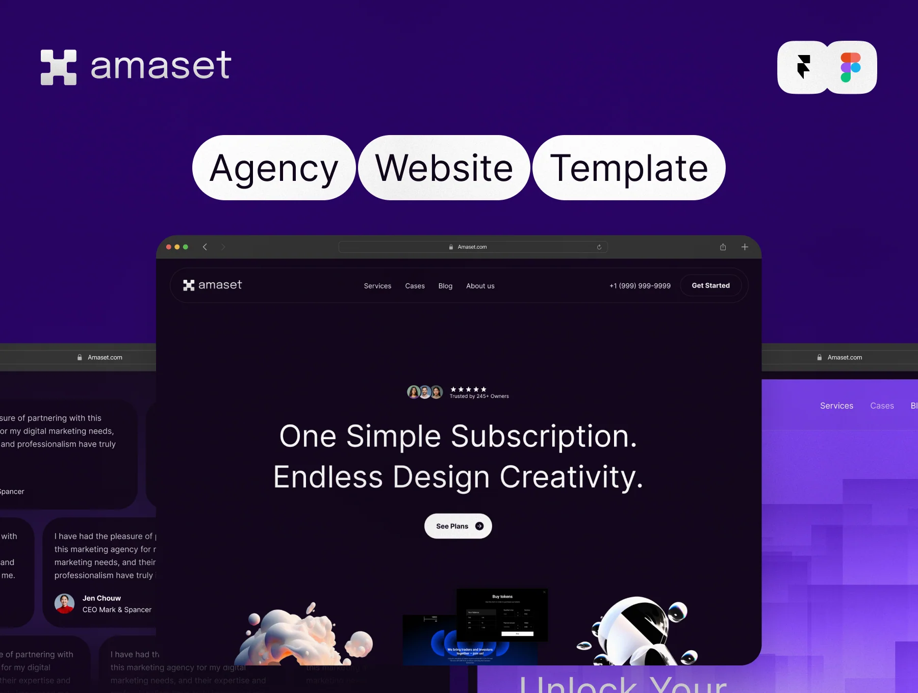 Amaset | Agency Website Template