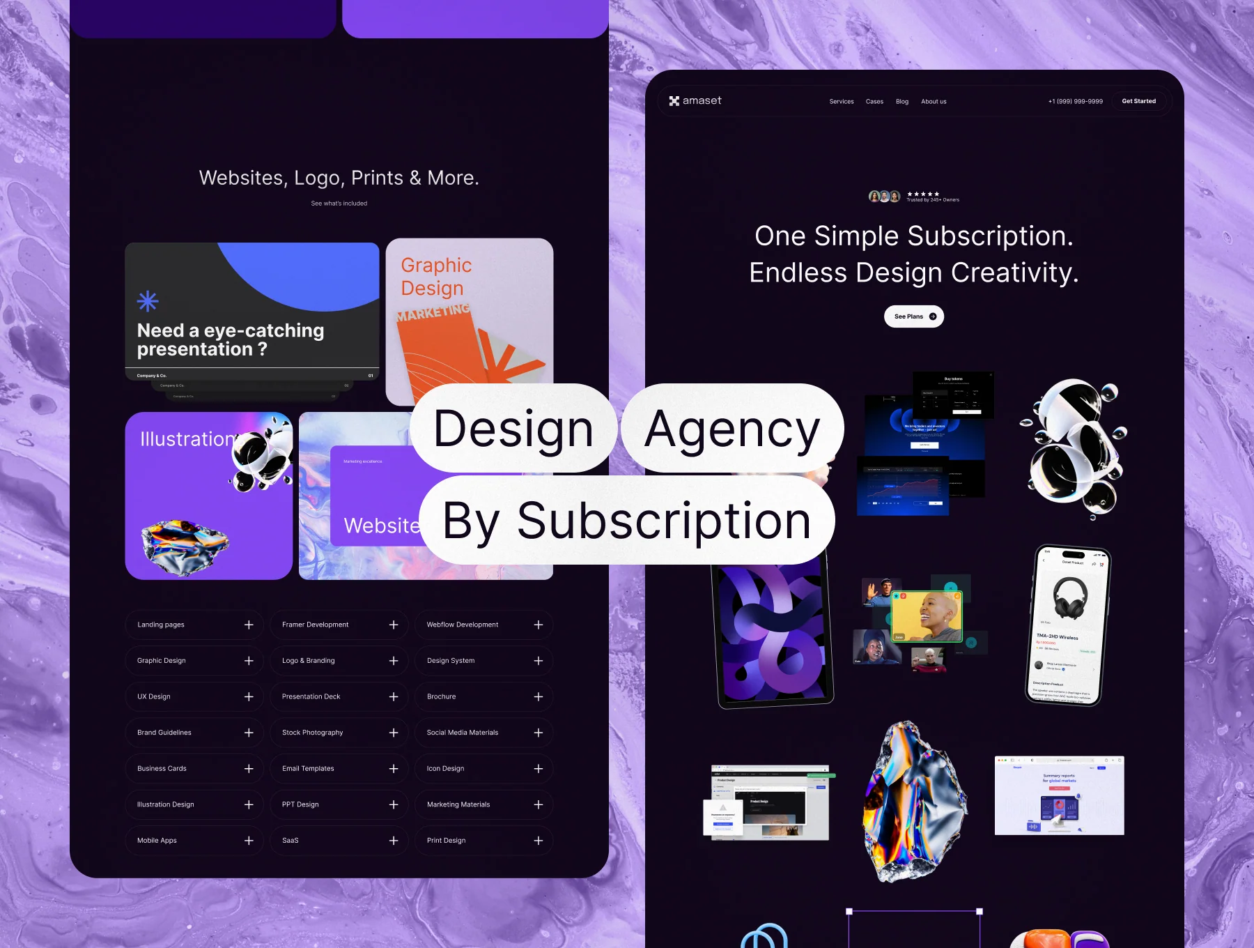 Amaset | Agency Website Template 2