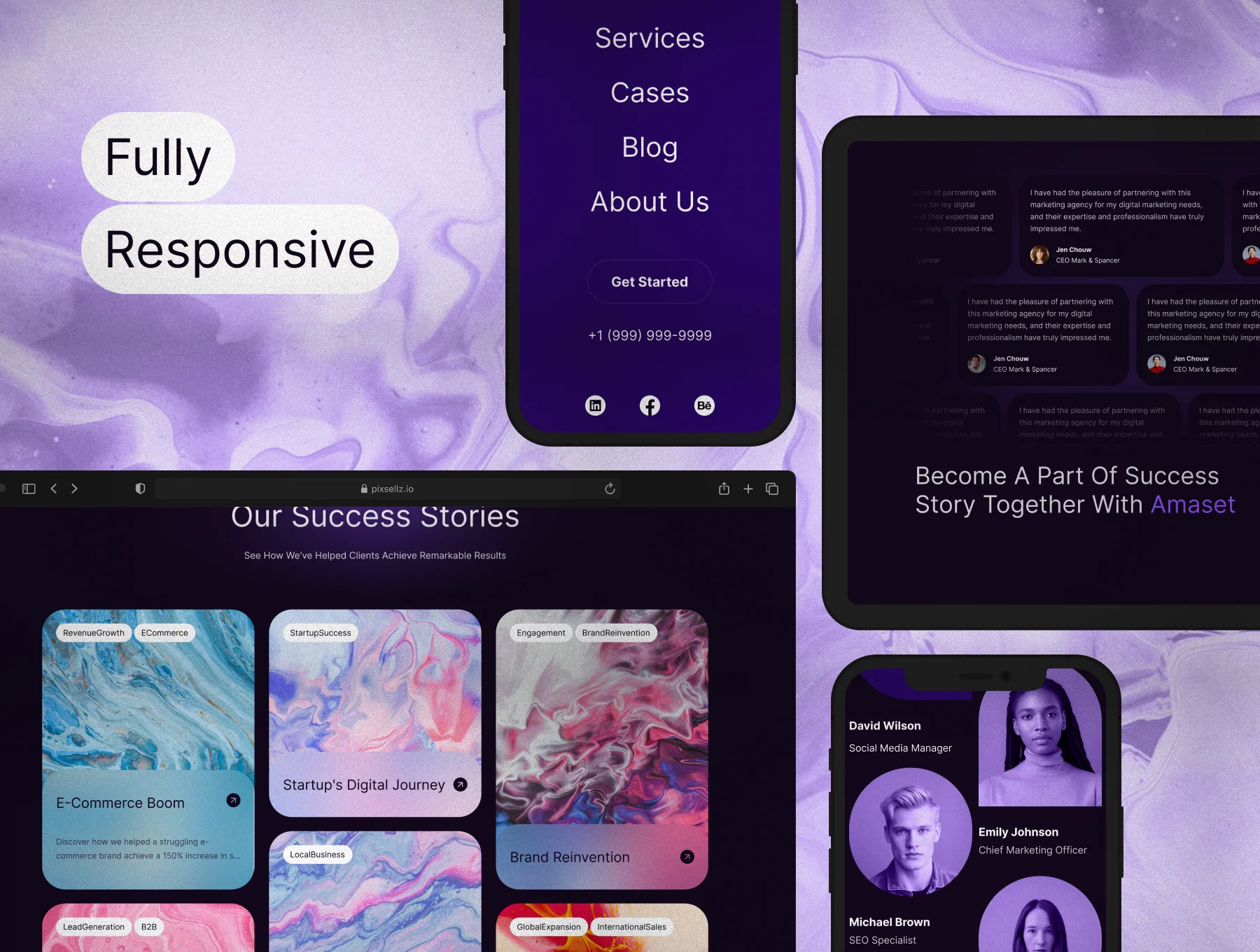 Amaset | Agency Website Template 6