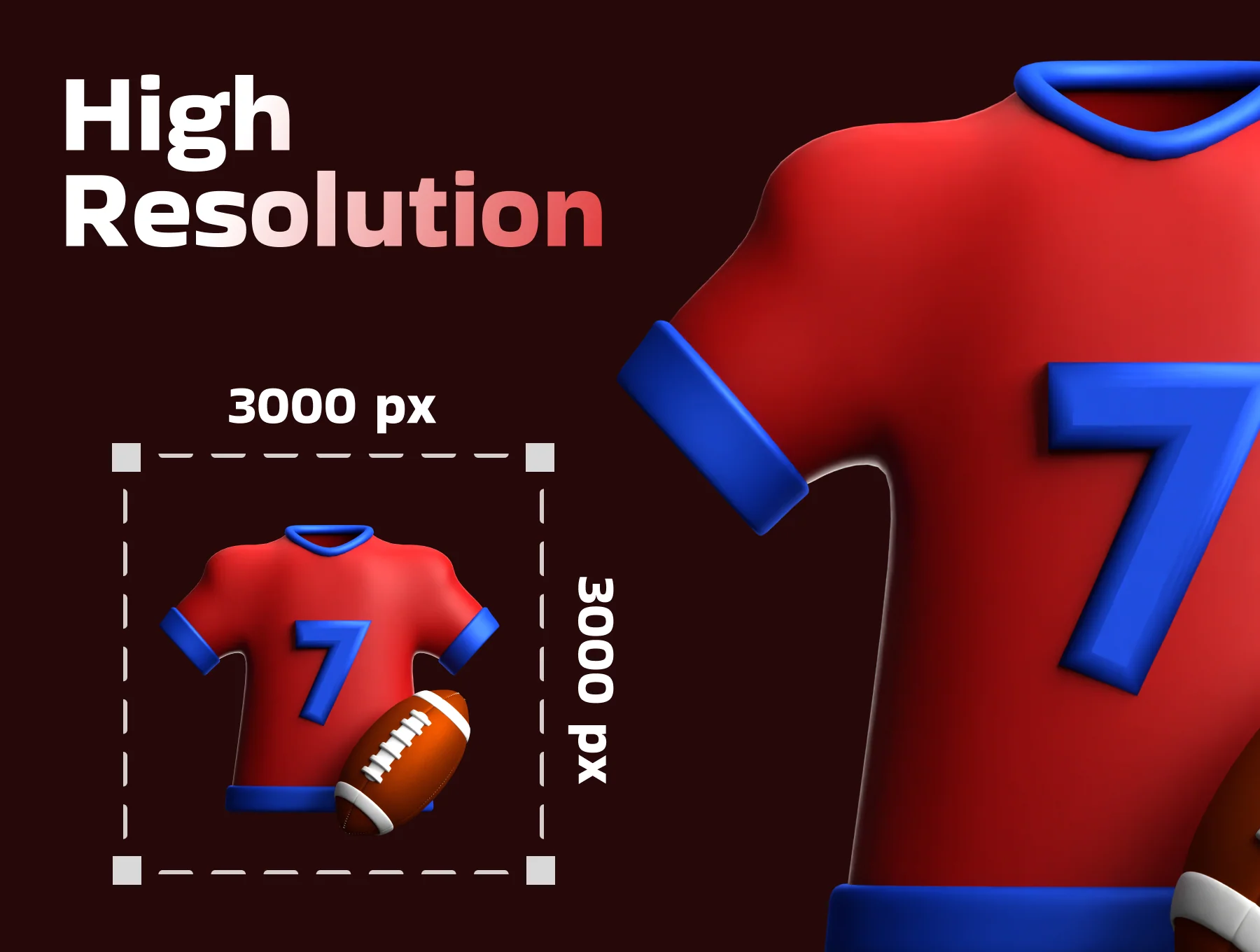 American Football 3D Icon Pack 2