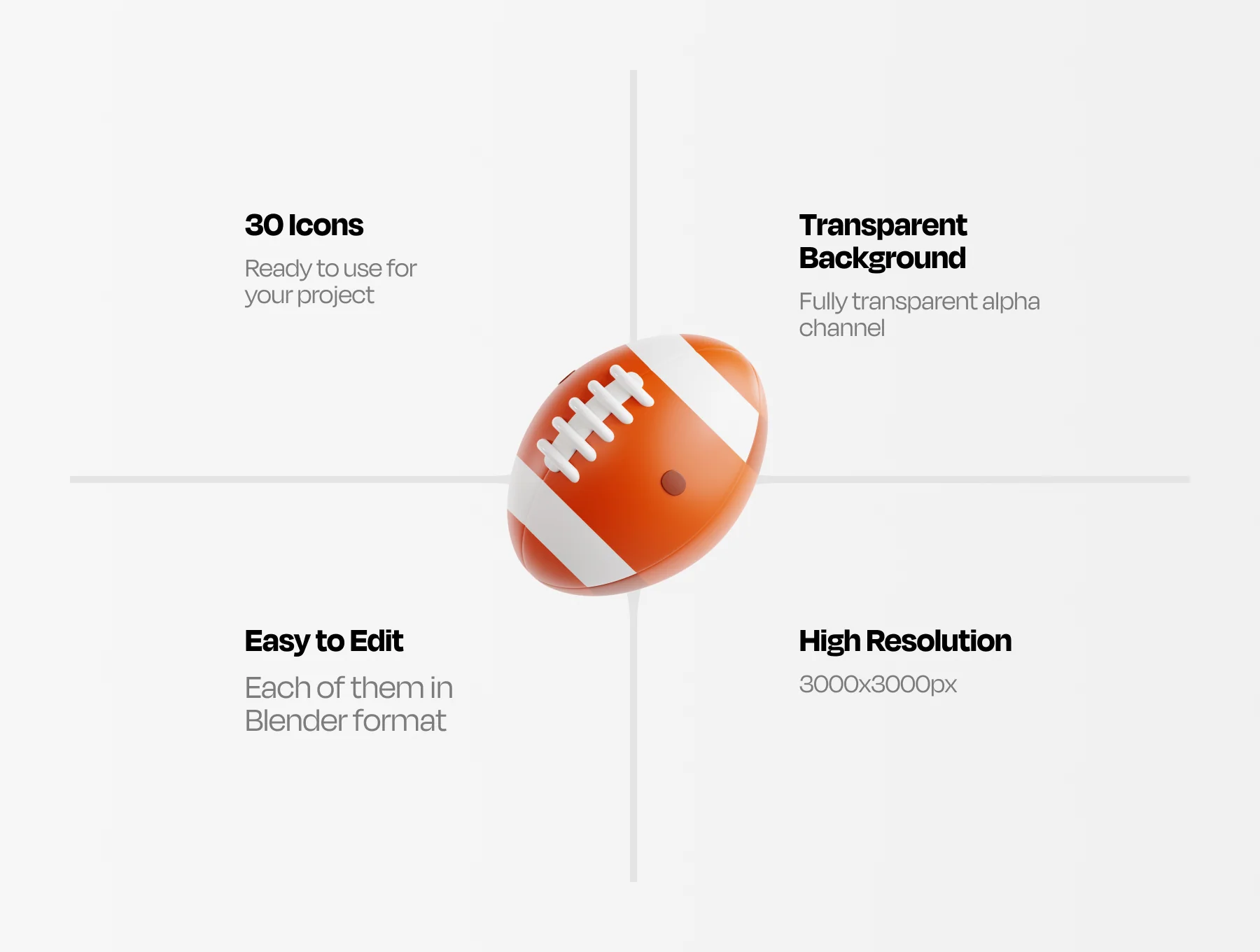American Football Essential 3D Illustrations 2