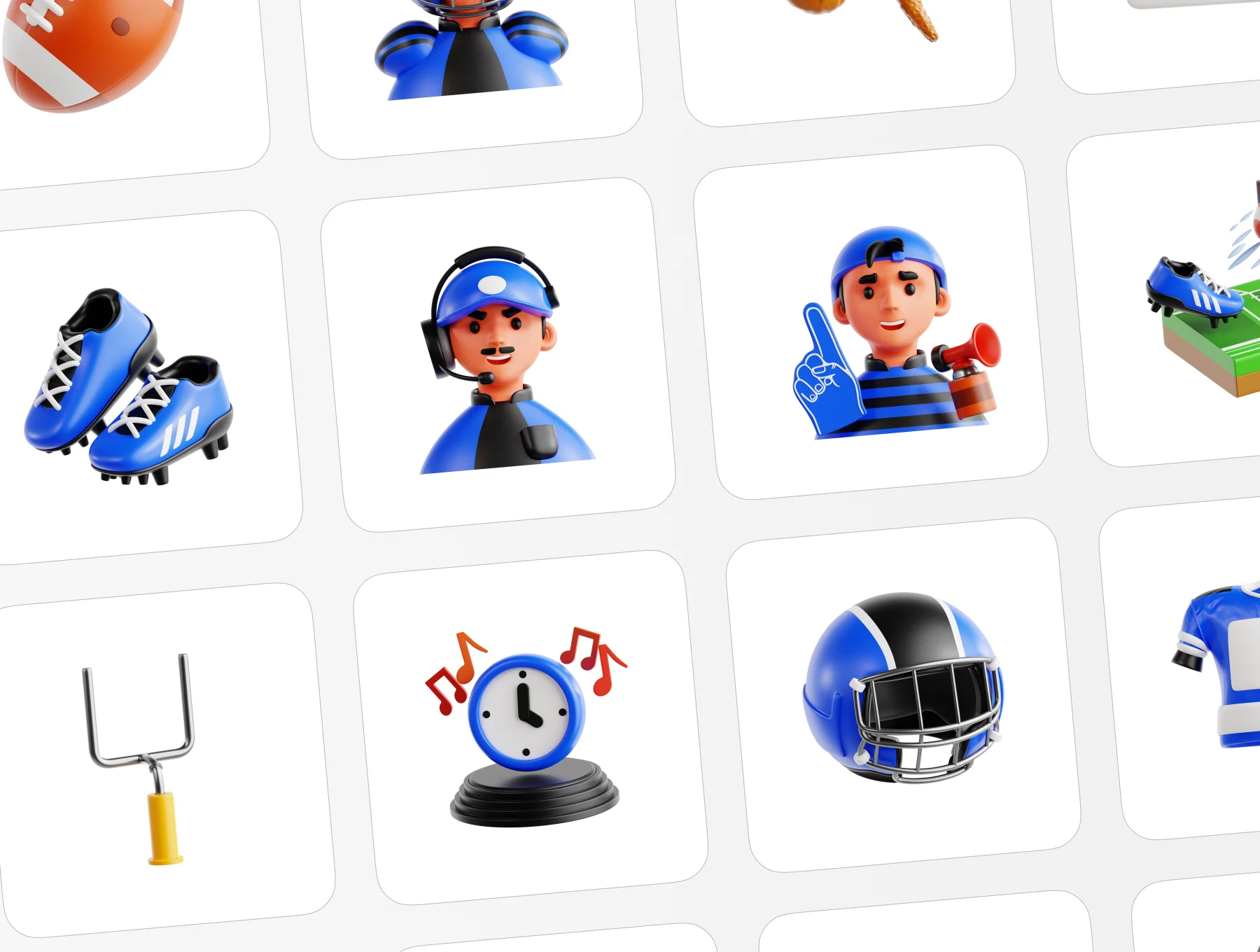 American Football Essential 3D Illustrations 5