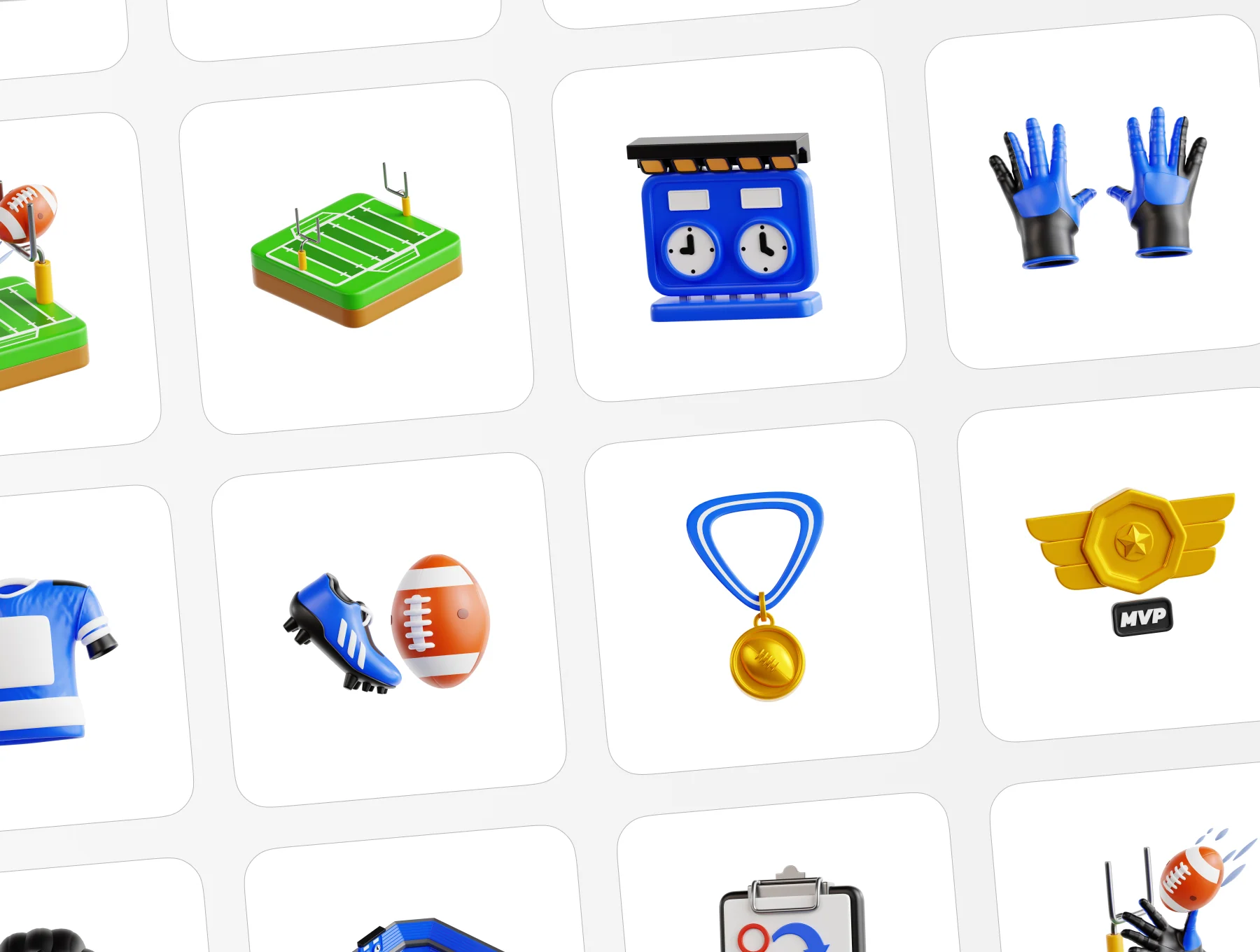 American Football Essential 3D Illustrations 6