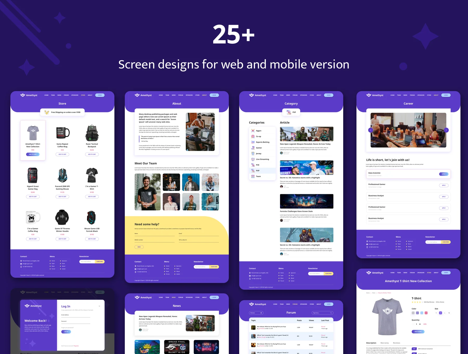 Amethyst - Esports Sketch Template 7