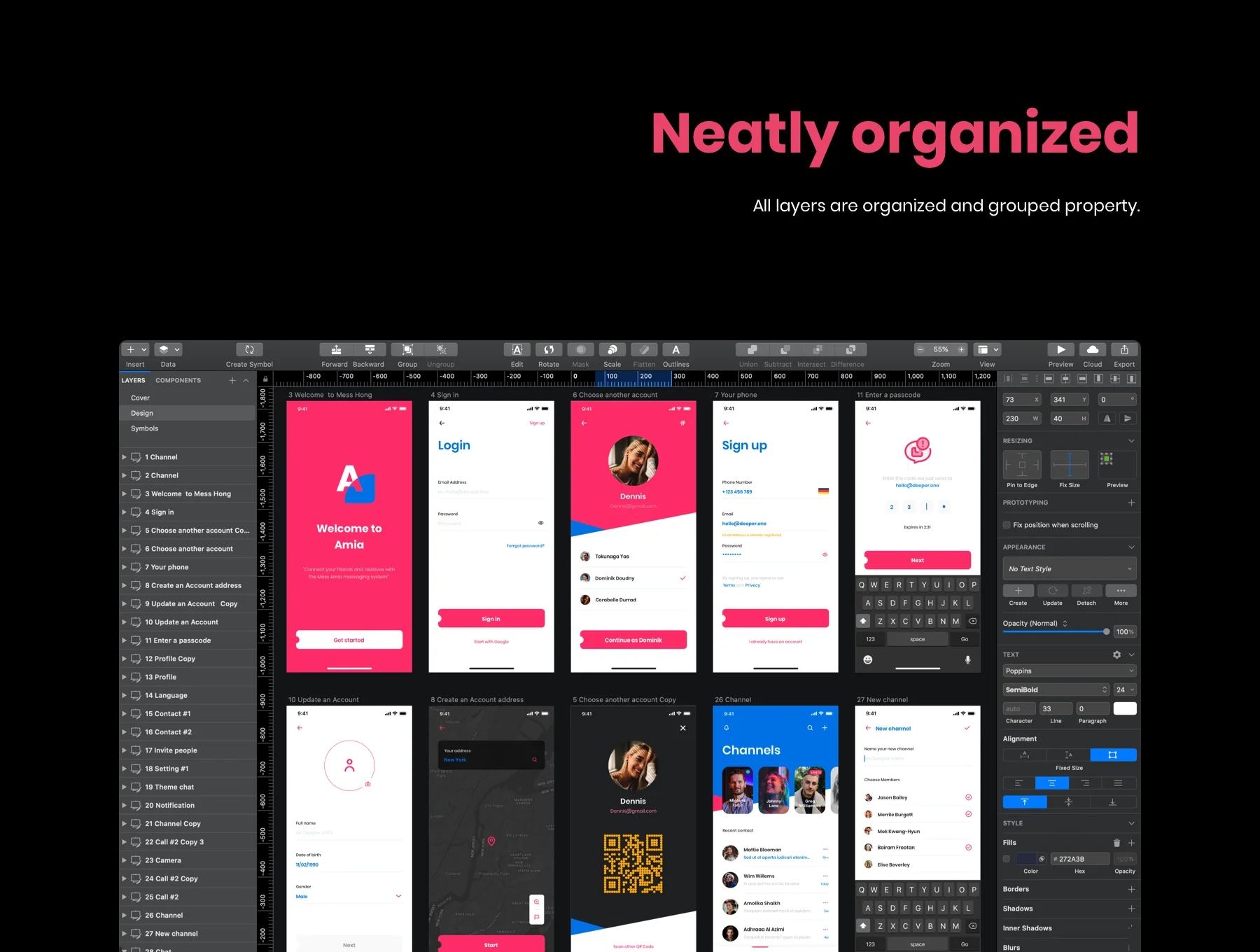 Amia - Messaging App UI Kit 4