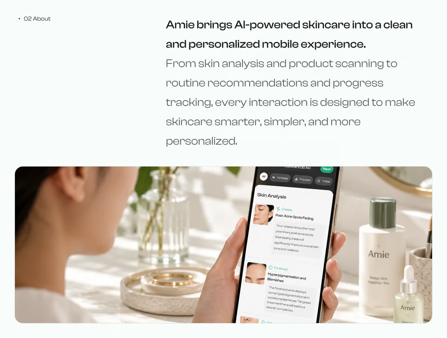 Amie: AI Face Analysis Mobile App UI Kit