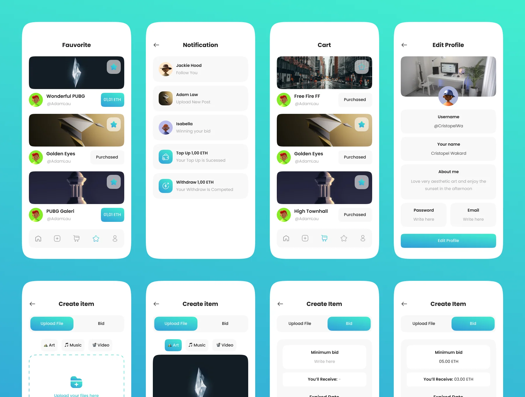 Amigos - NFT UI Kits for mobile 4