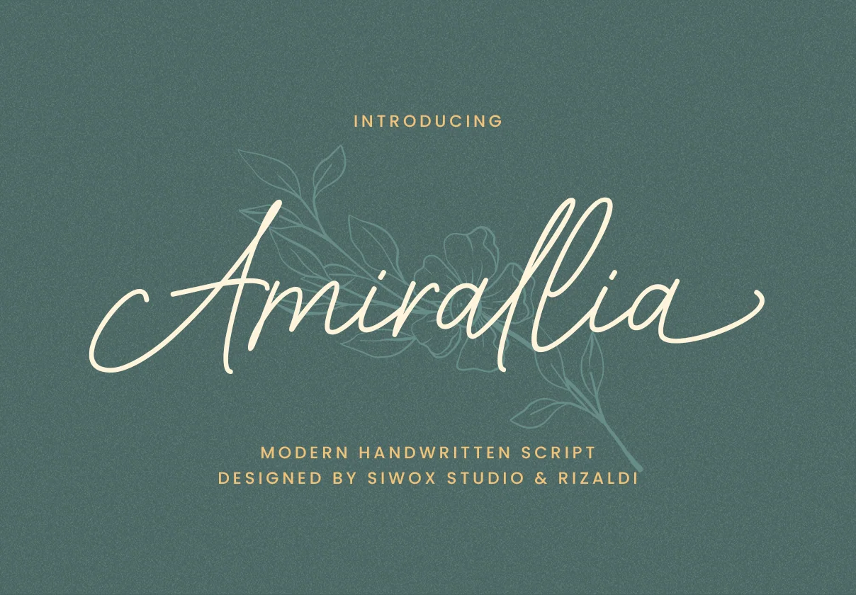 Amirallia - a handwritten script