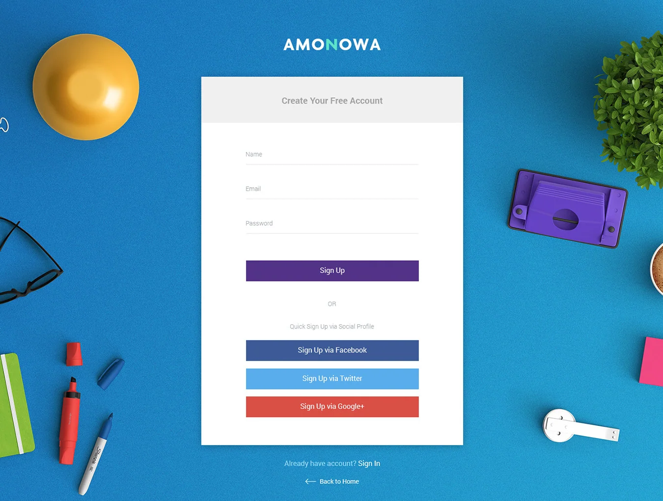 Amonowa PSD Template 8