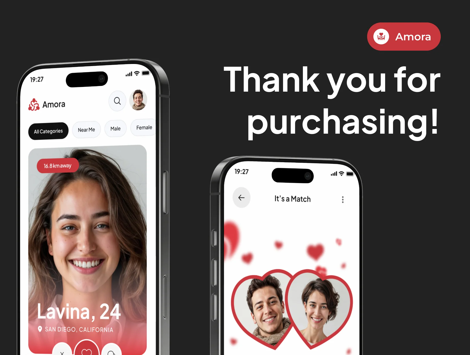 Amora  - Dating App IOS UI Kits 6