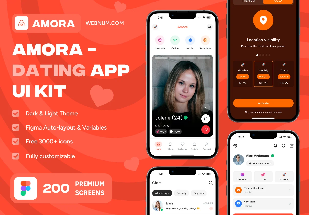 Amora - Dating App UI Kit