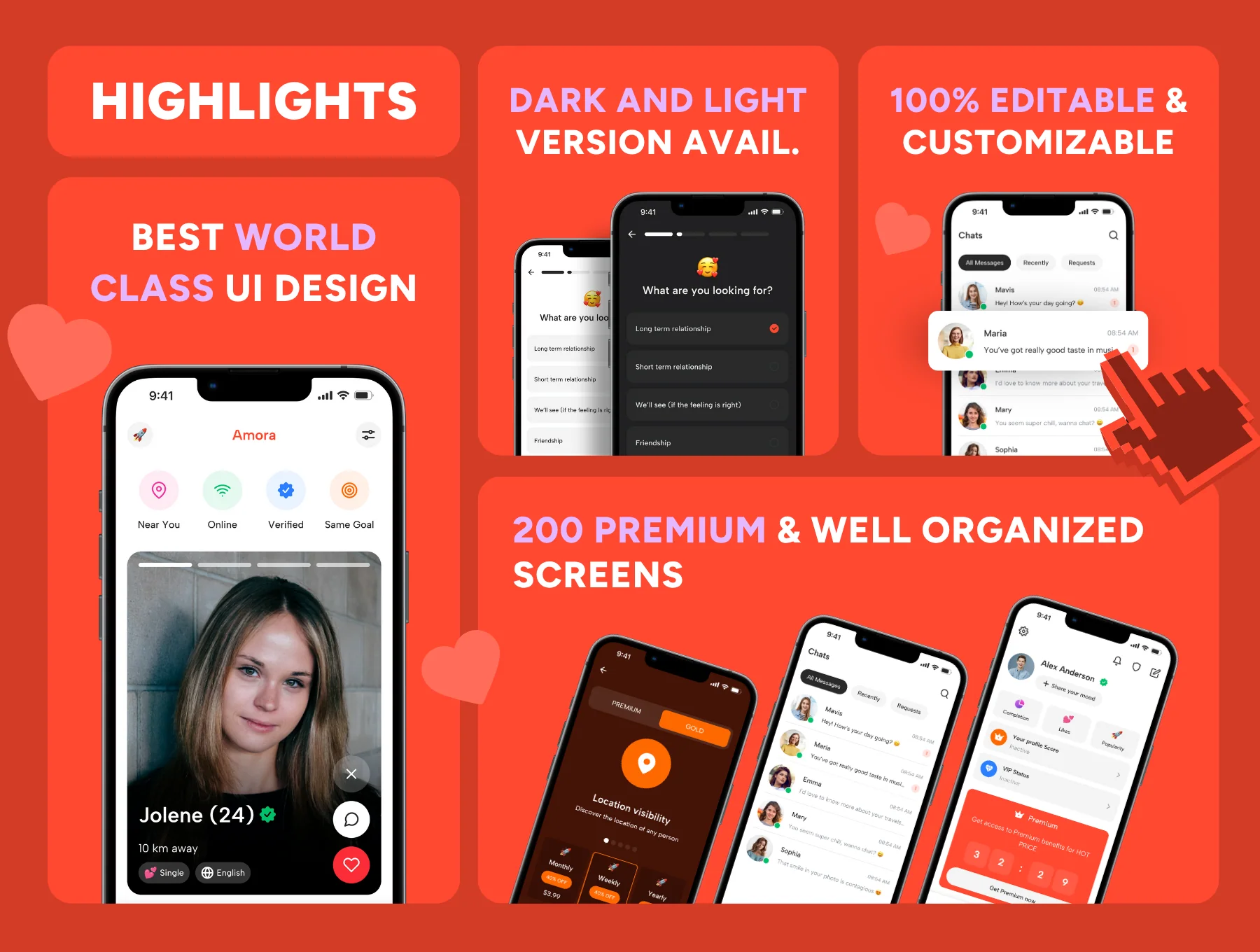 Amora - Dating App UI Kit 2