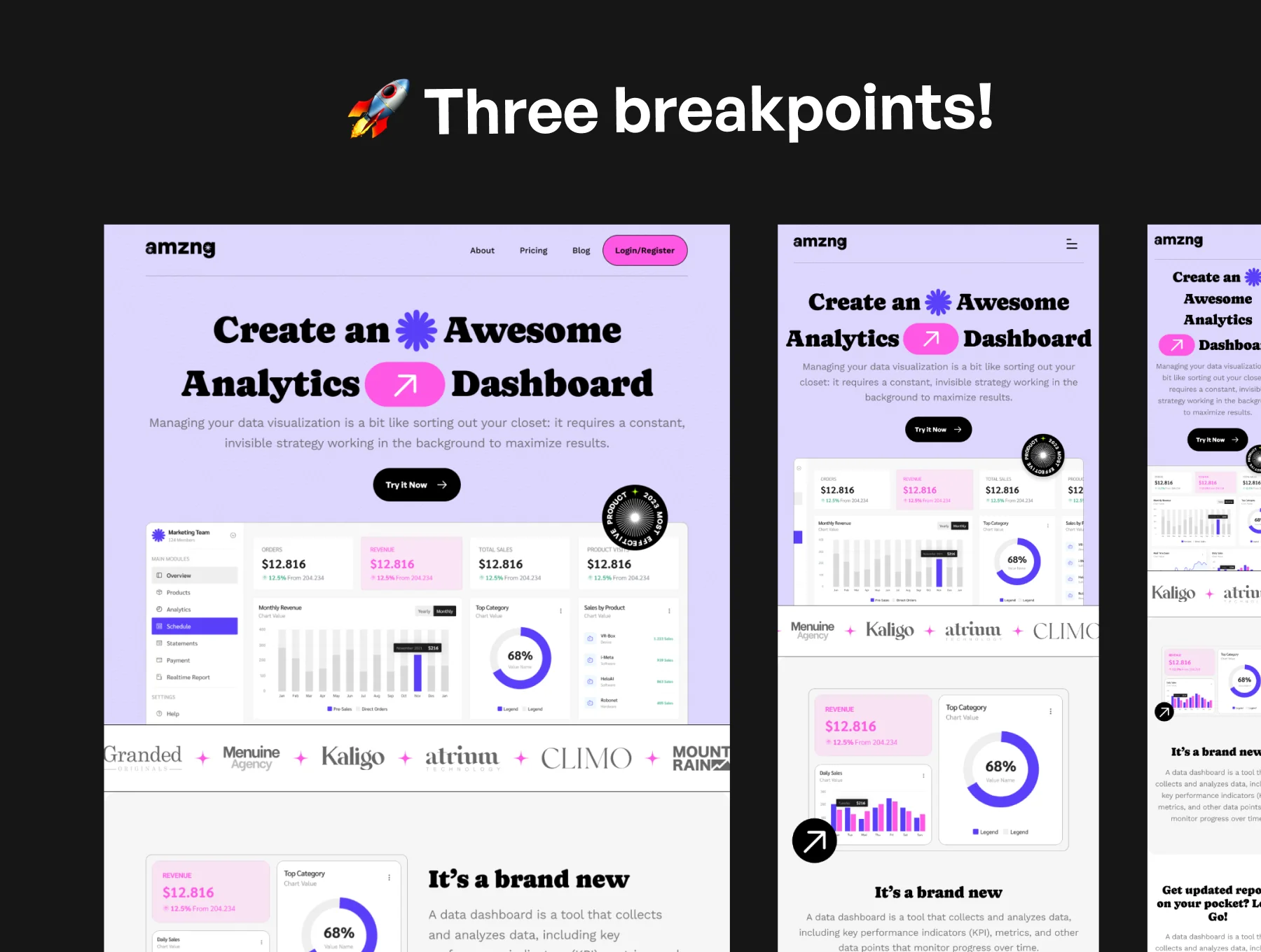 Amzng - Multi Purpose Framer Landing Page 2