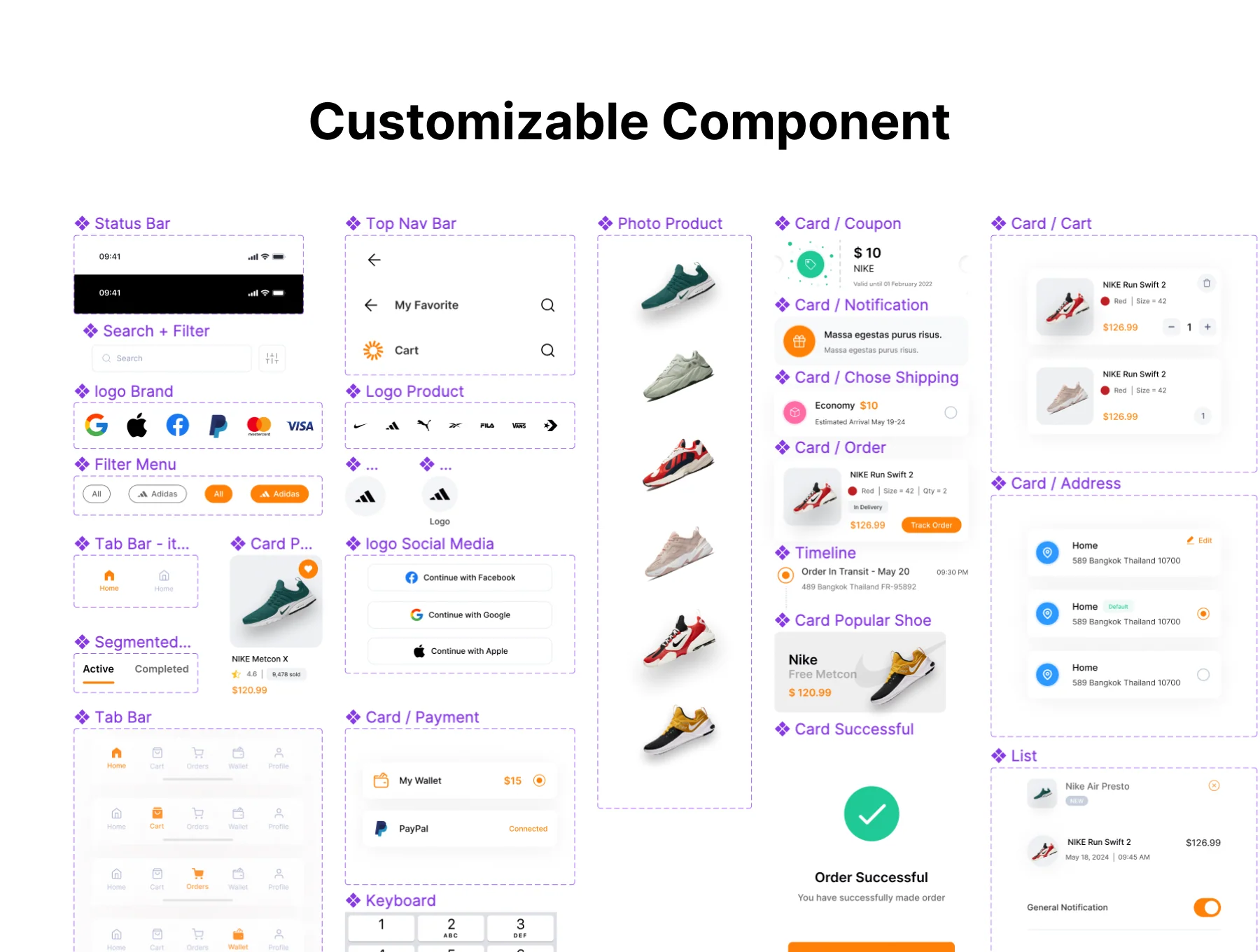 AN.Shoes E-commerce Mobile App UI KIT 6