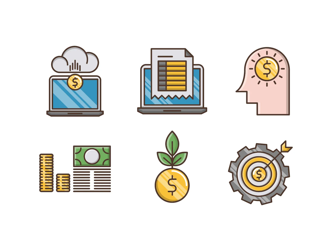 Analytics & Investment icons 2