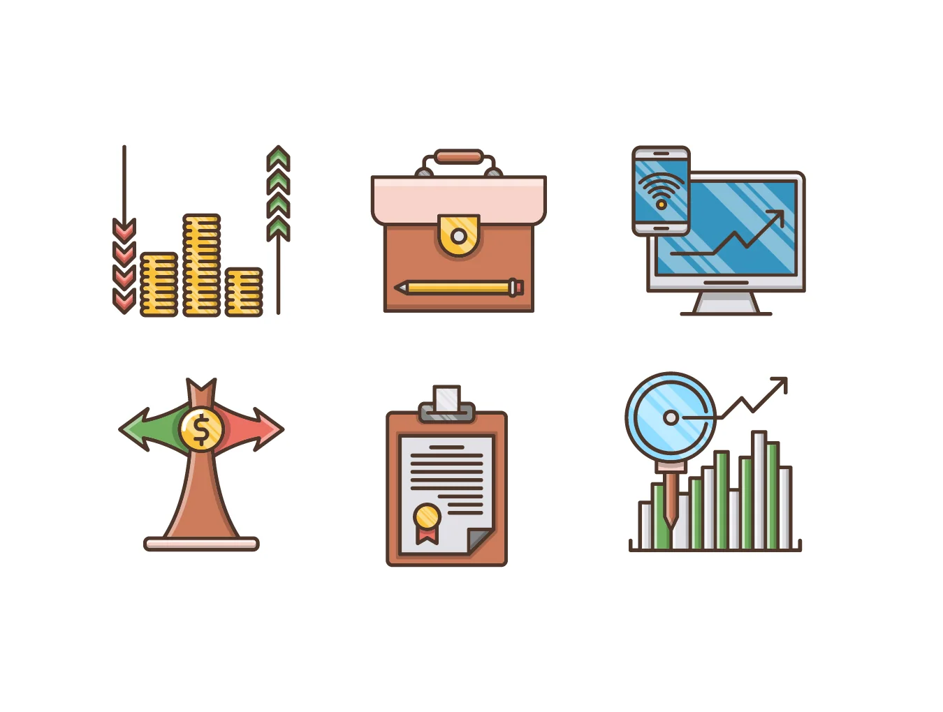 Analytics & Investment icons 3