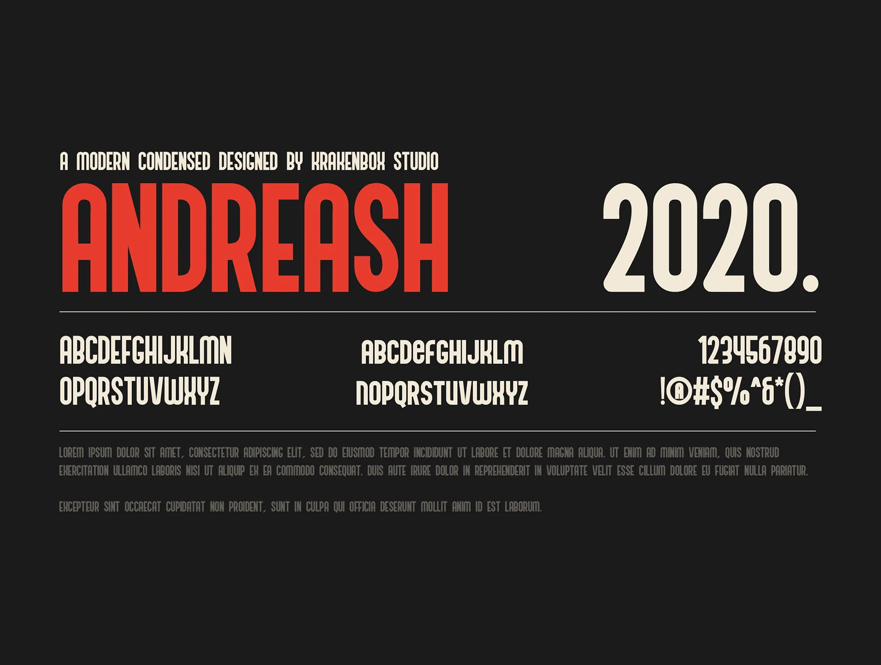 Andreash - A Modern Condensed Typeface 6