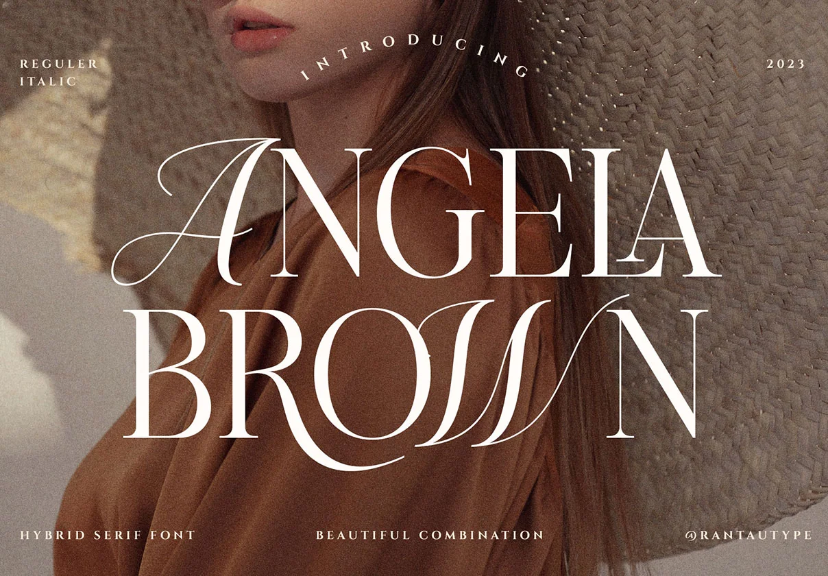 Angela Brown Script Serif Font