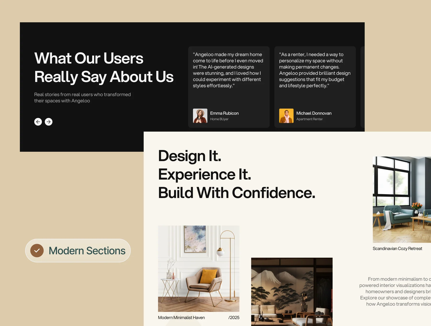 Angeloo - AI Virtual Interior Designer Website UI KIT 3
