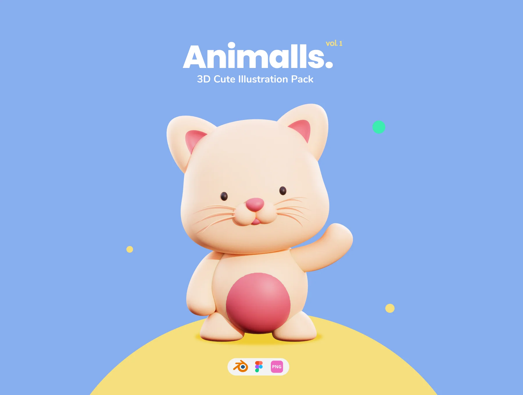 Animalls - 3D Cute Illustration Pack