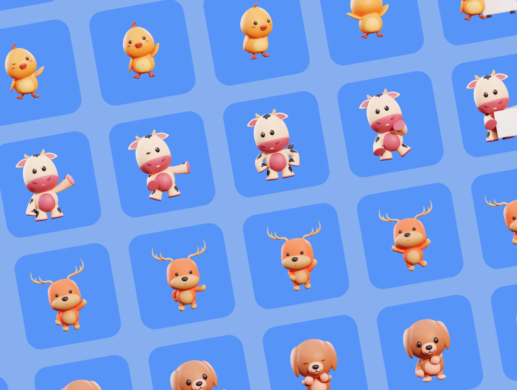 Animalls - 3D Cute Illustration Pack 8