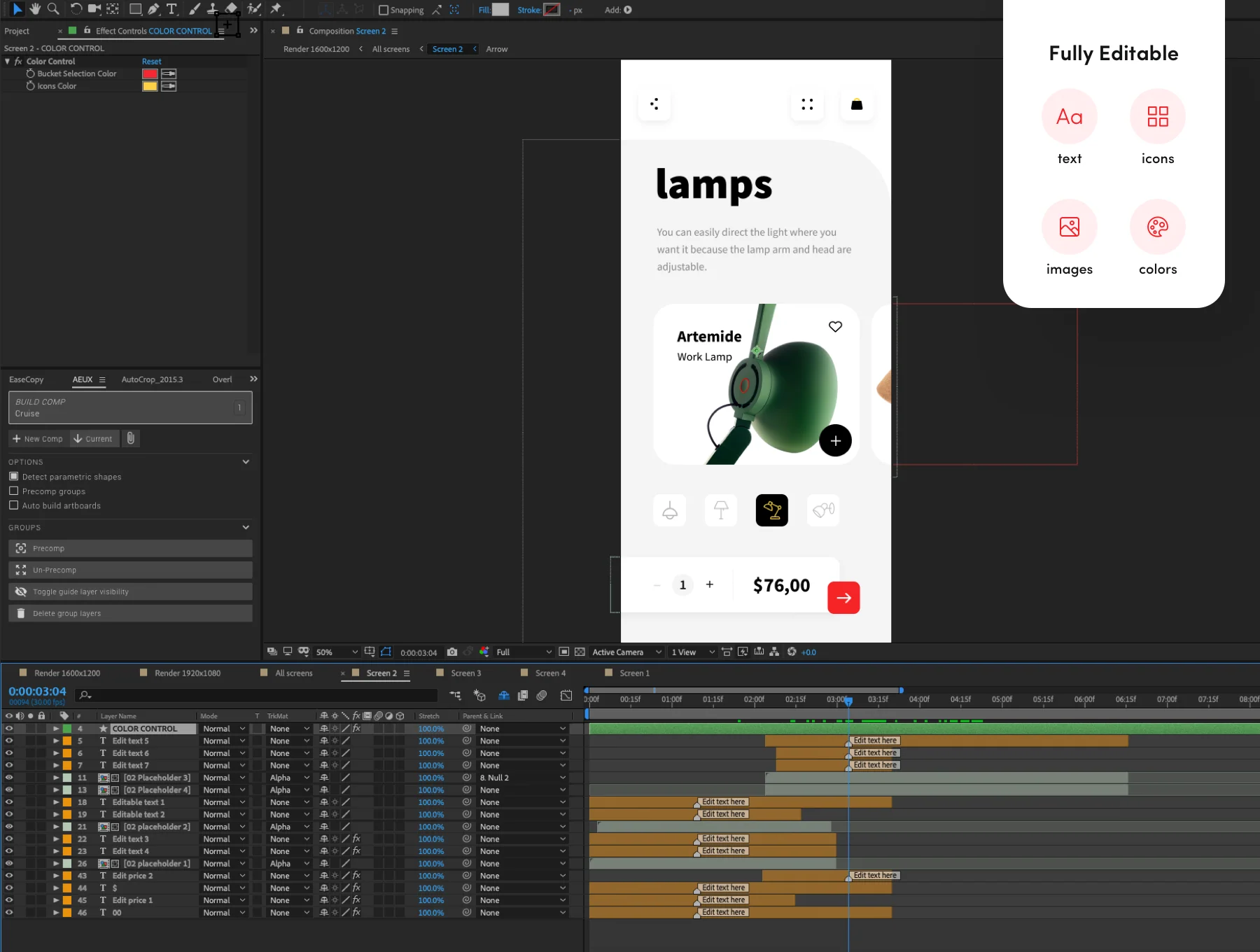 Animated e-commerce template 3