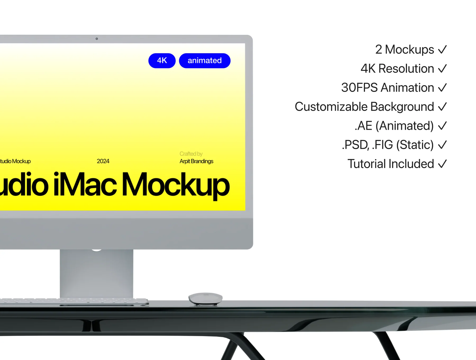 Animated iMac Studio Mockup 3