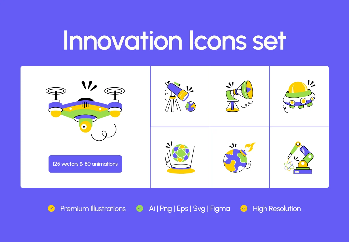Animated Innovation Icons Bundle