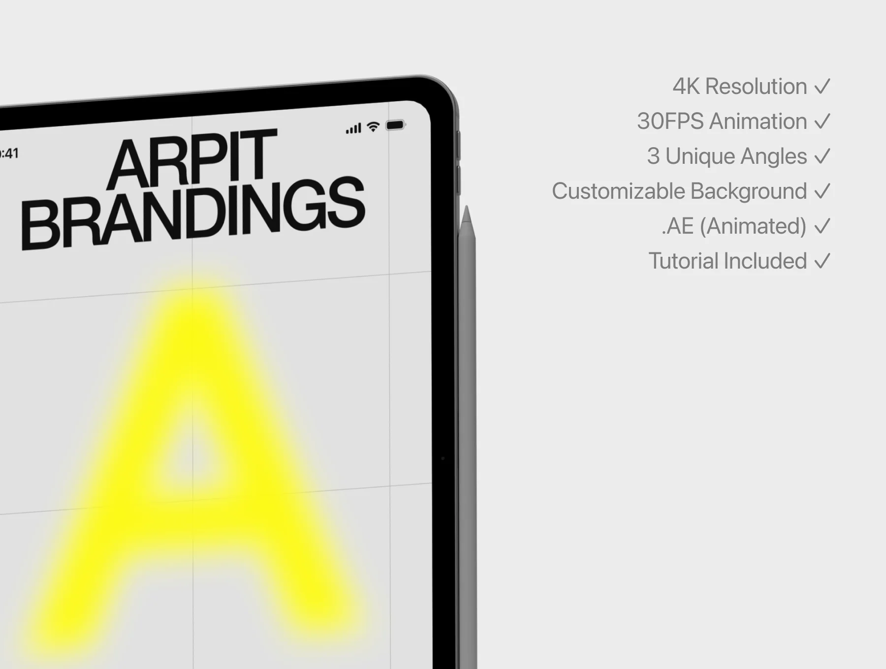 Animated iPad Pro M4 Mockup | 02 4
