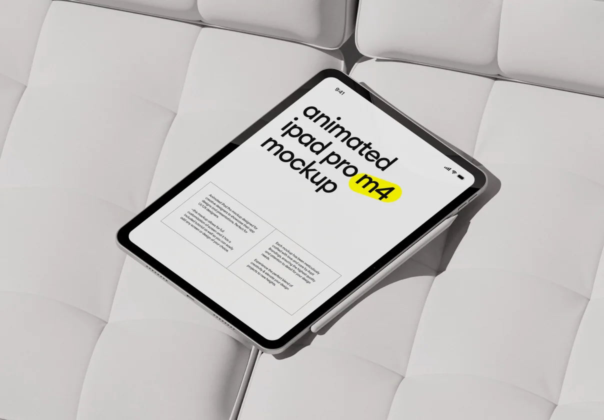 Animated iPad Pro M4 Mockup