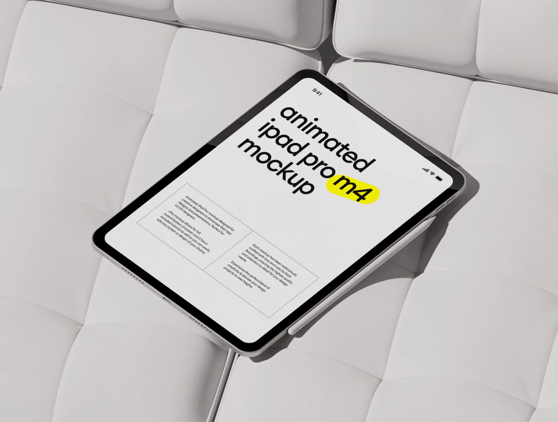 Animated iPad Pro M4 Mockup