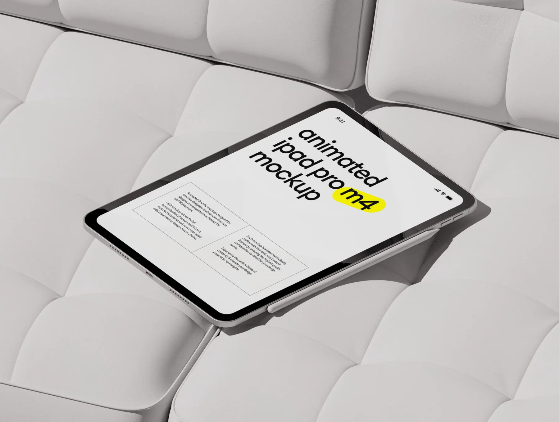 Animated iPad Pro M4 Mockup 2