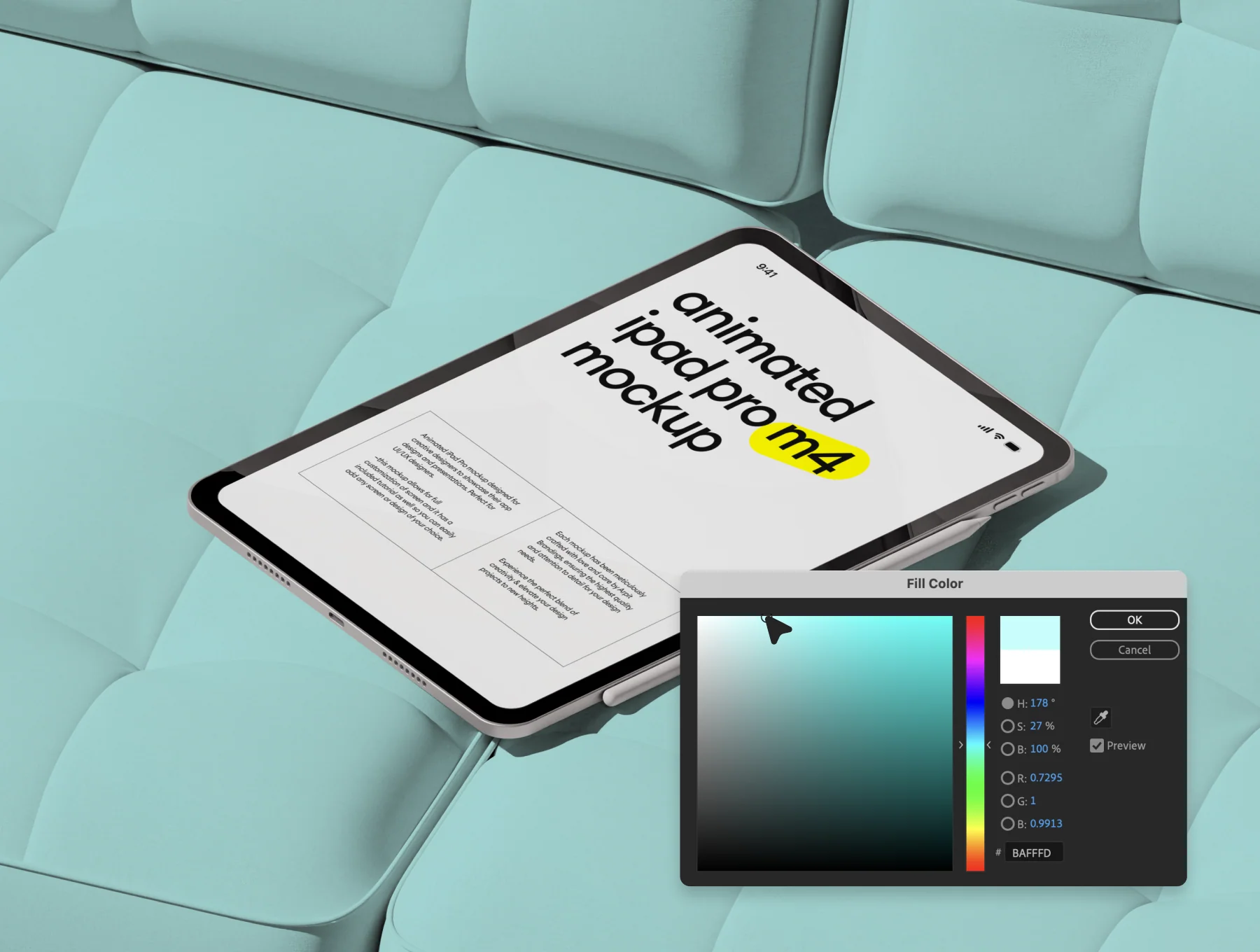 Animated iPad Pro M4 Mockup 3