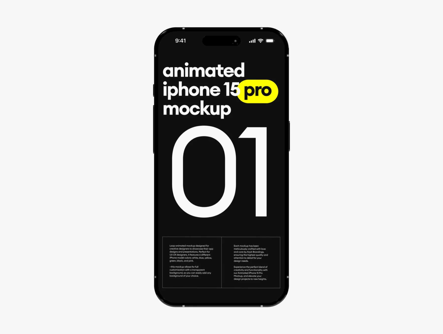 Animated iPhone 15 Pro Mockup | 01 3