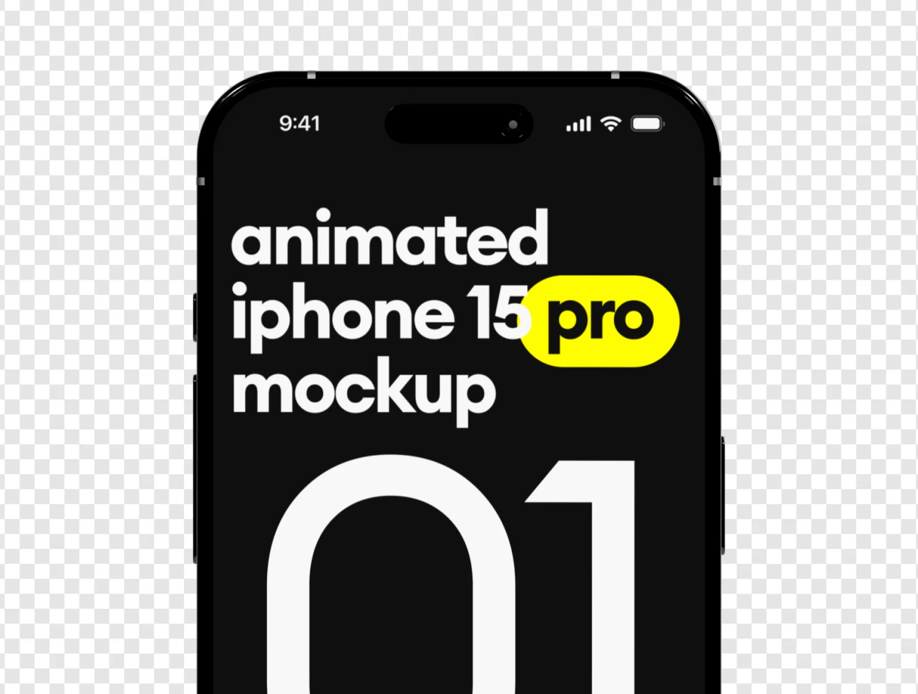 Animated iPhone 15 Pro Mockup | 01 6