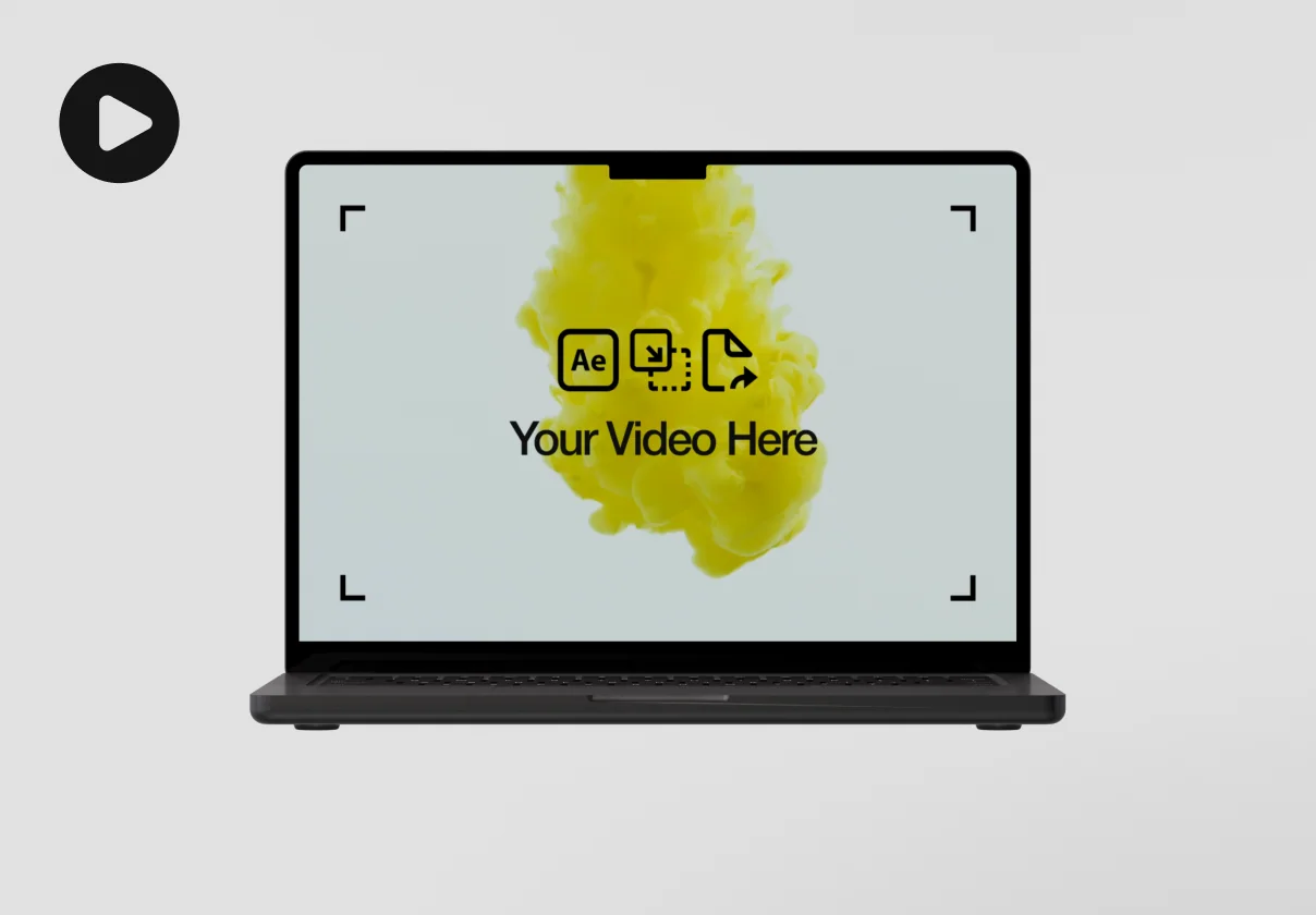 Animated Macbook Loop Video Mockup