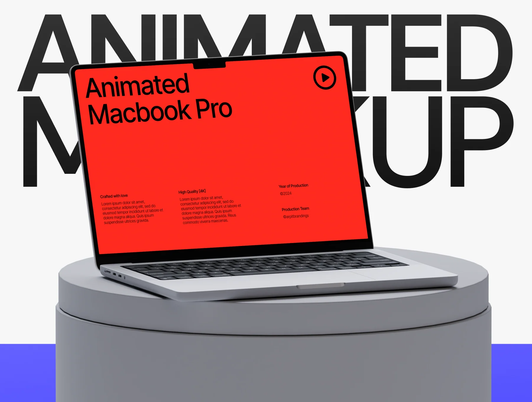 Animated Macbook Pro Mockup