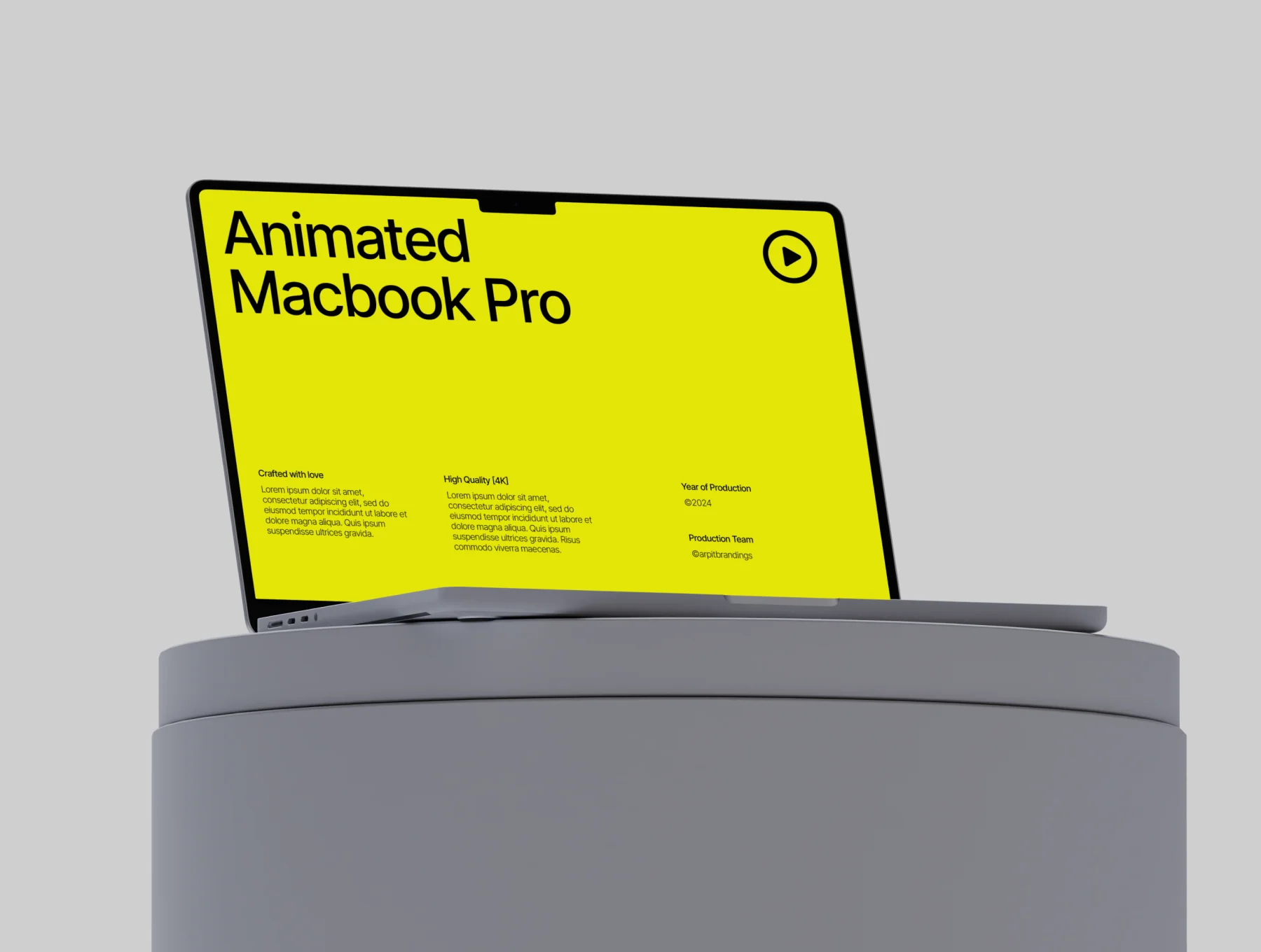 Animated Macbook Pro Mockup 2