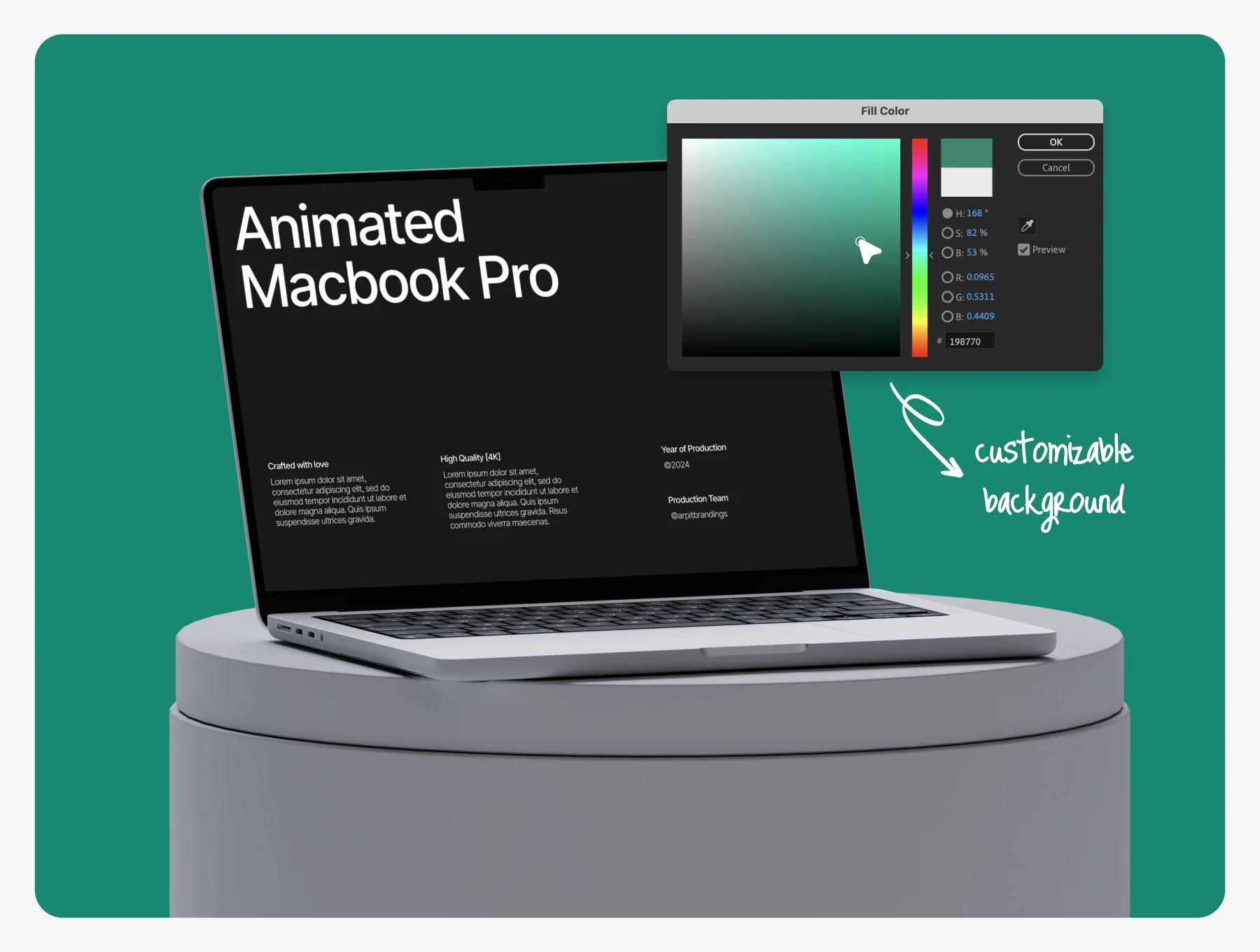 Animated Macbook Pro Mockup 4