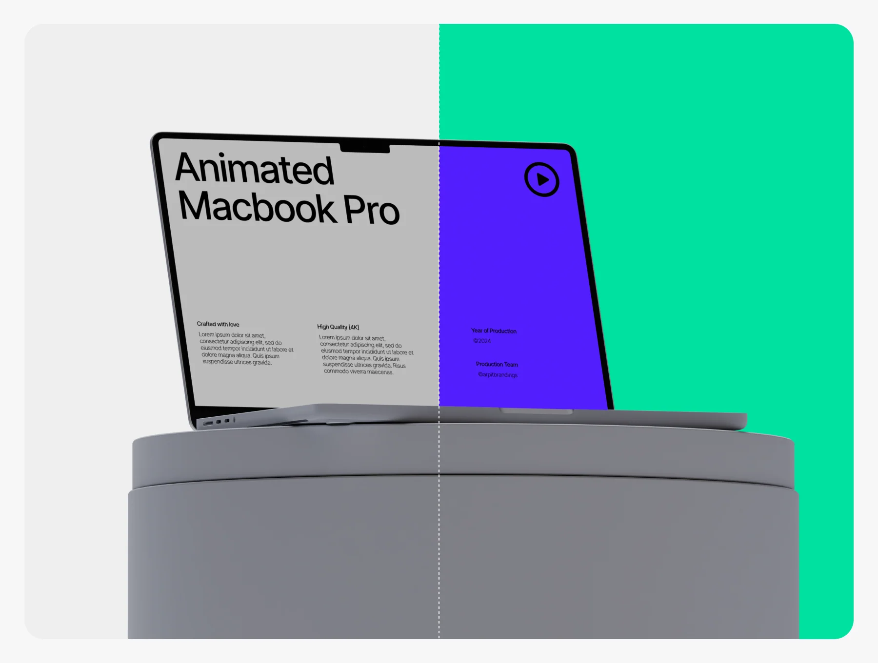 Animated Macbook Pro Mockup 5