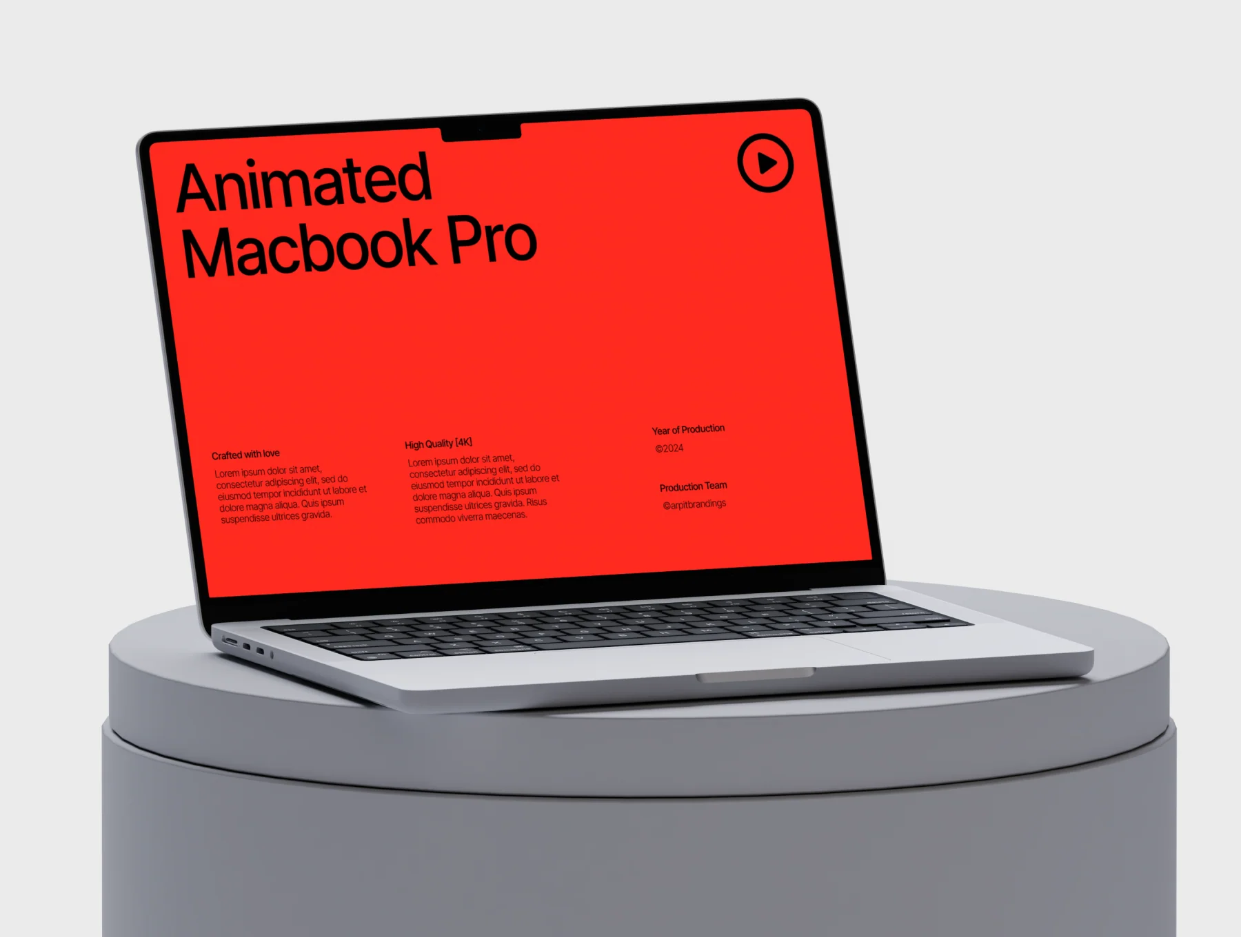 Animated Macbook Pro Mockup 6