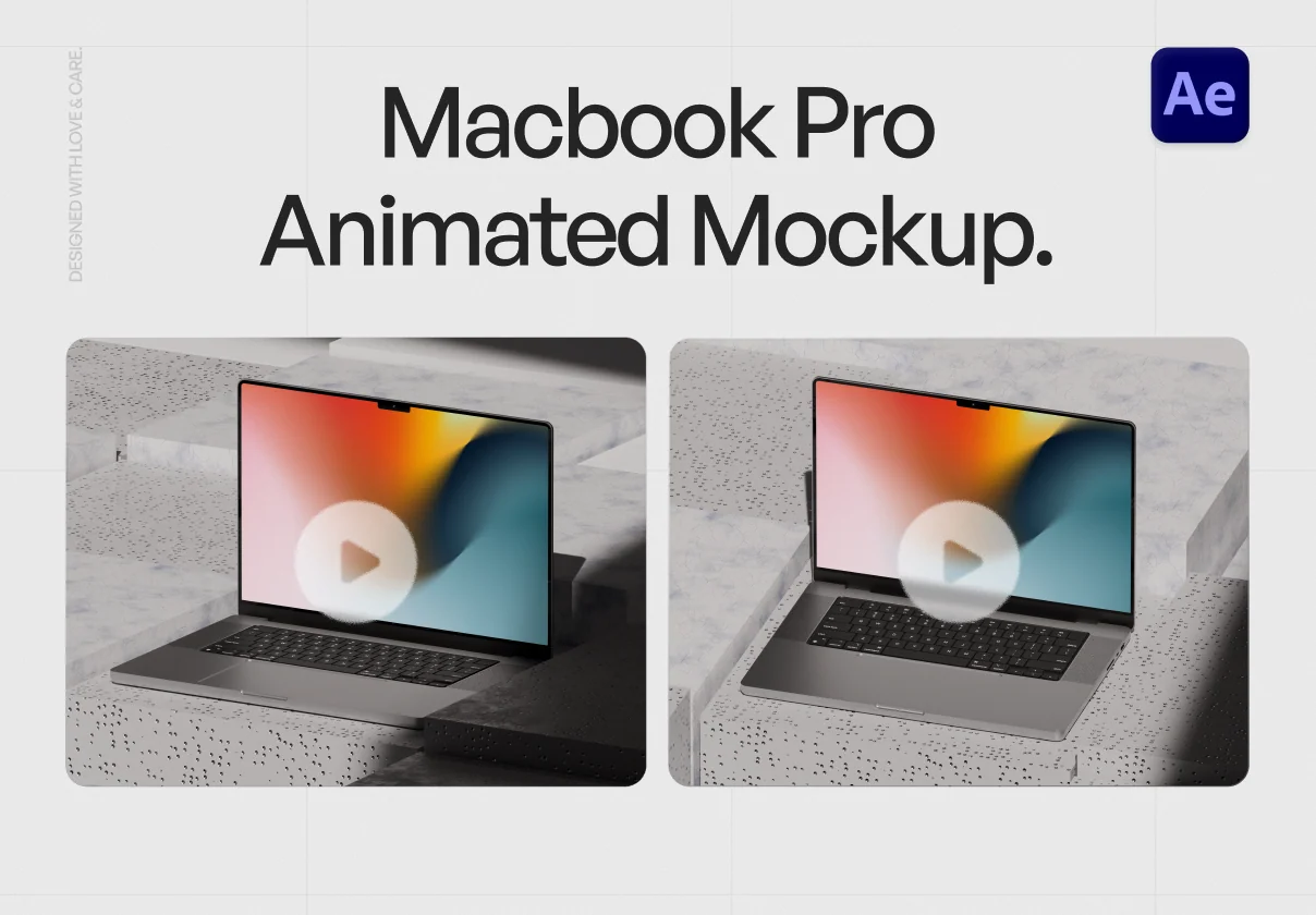 Animated Macbook Pro Mockup | 05