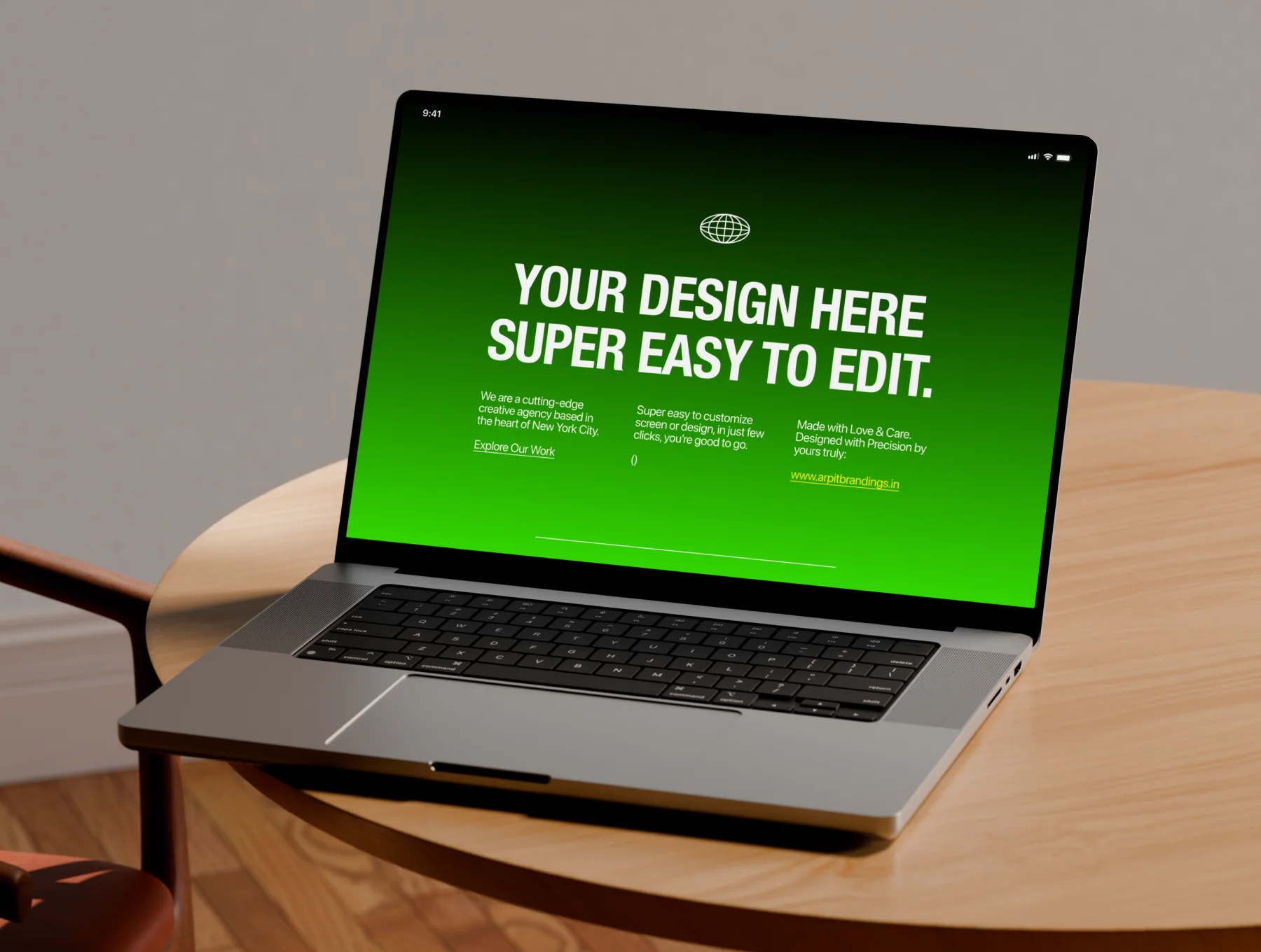 Animated Macbook Pro Mockup | 10