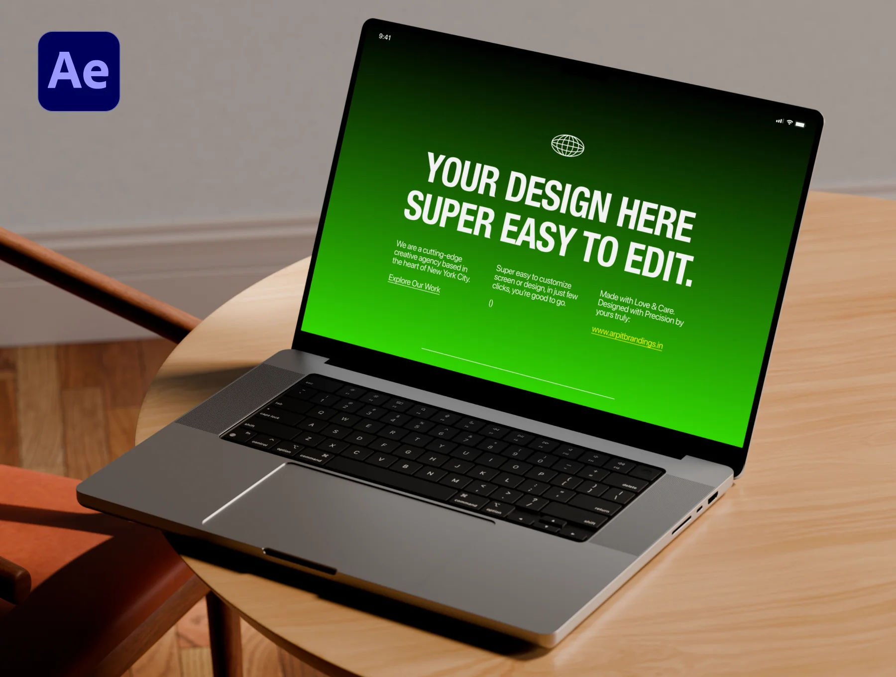 Animated Macbook Pro Mockup | 10 7