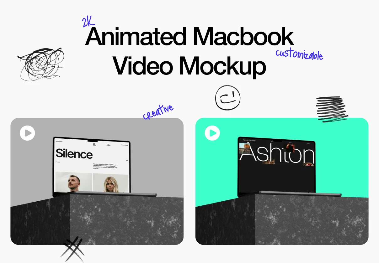 Animated Macbook Video Mockup