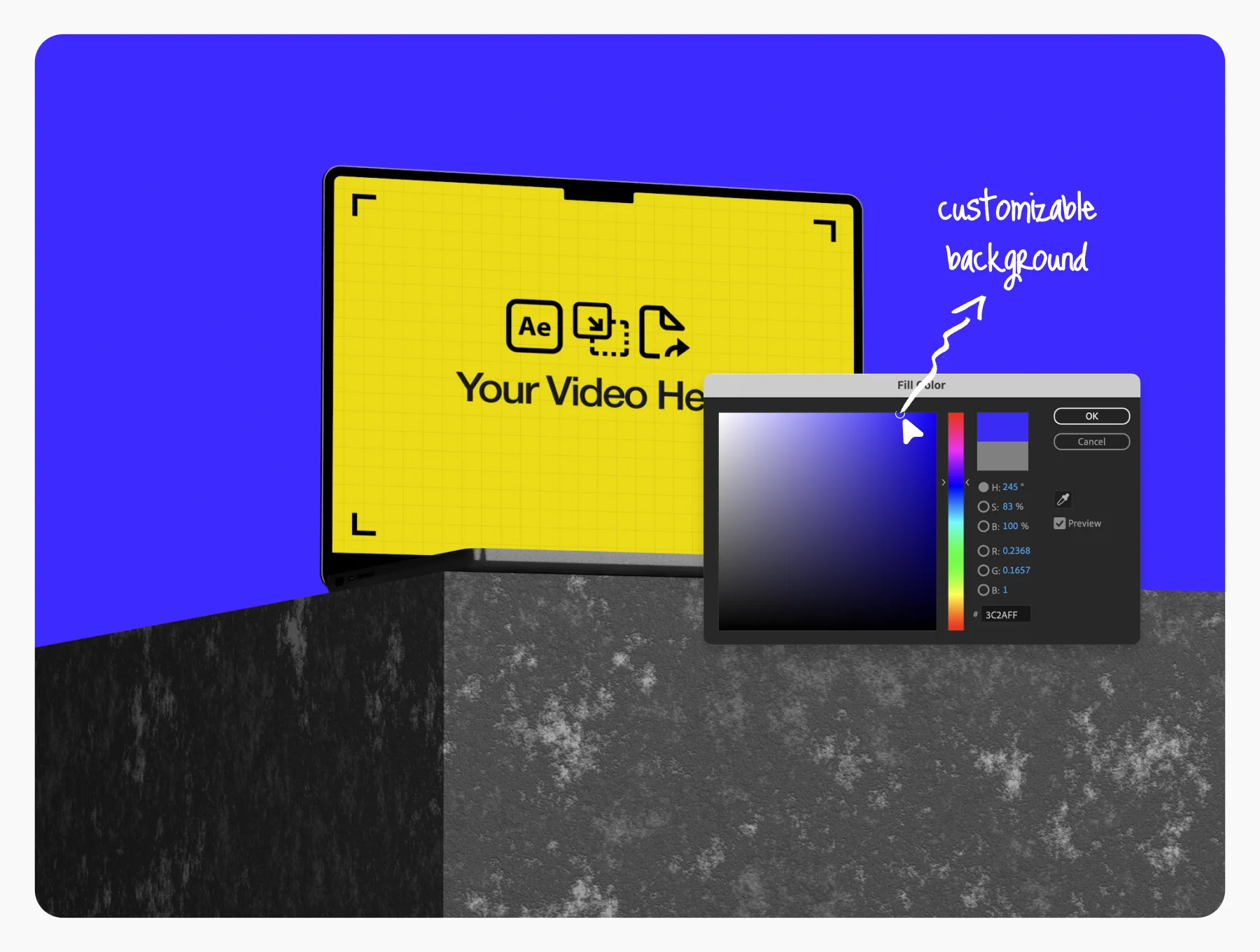 Animated Macbook Video Mockup 3