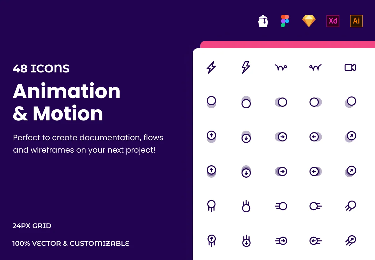 Animation & Motion Icon Pack